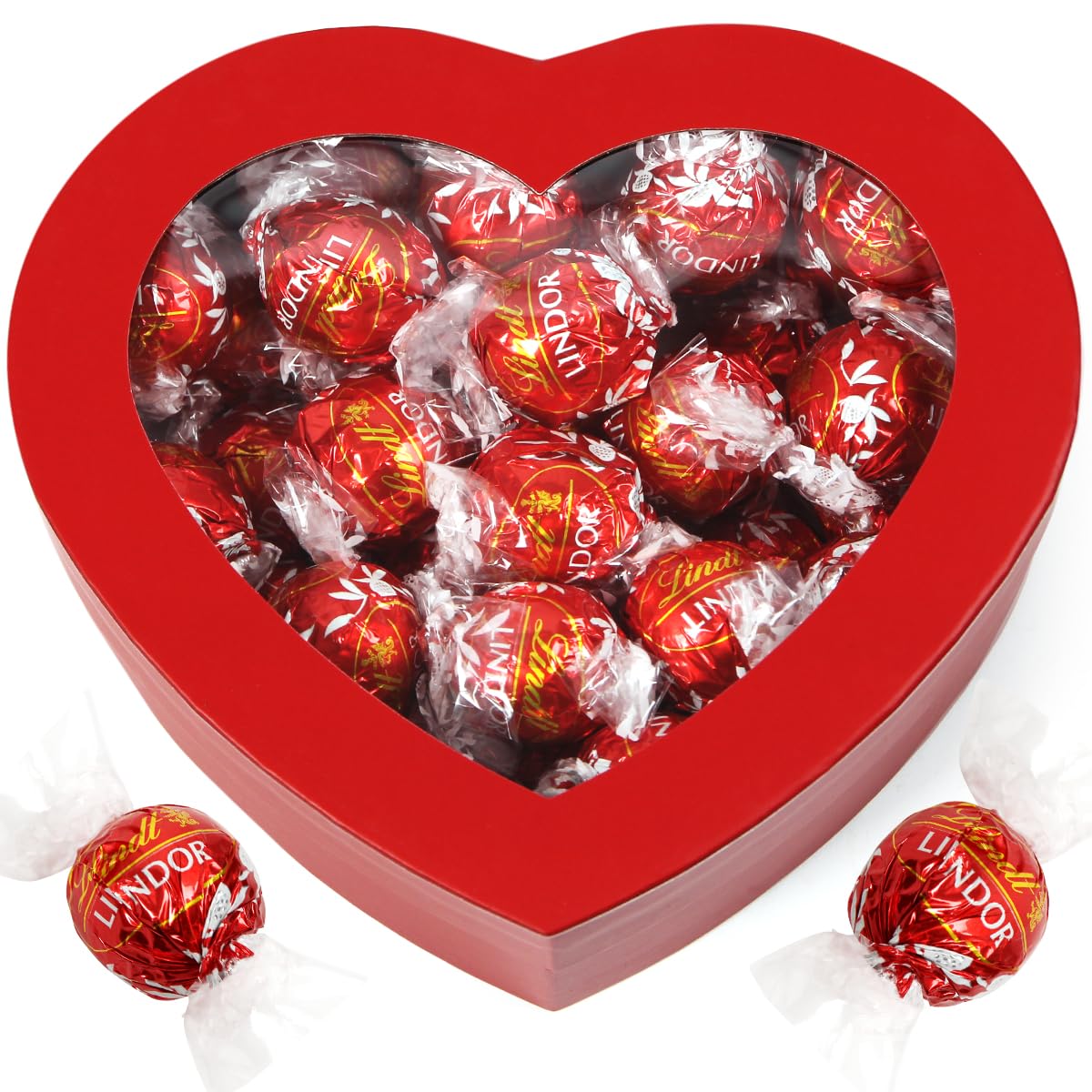 Lindt LINDOR Milk Chocolate Candy Heart Gift Box for Special Present  Individually Wrapped Chocolate Gourmet Truffles Chocolate Candy for Friends and Loved Ones 17 count Milk Chocolate