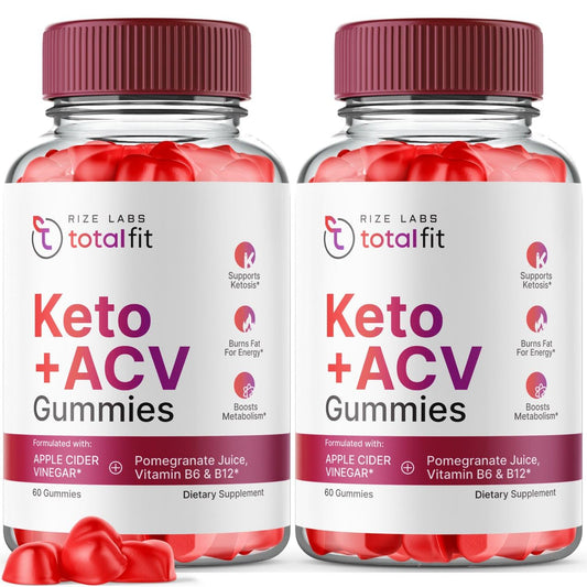 rize labs (Pack of 2 Total Fit Keto ACV + Gummies, Advanced Weight Loss, Total Fit Keto Gummies Reviews Gomitas (120 Gummies)