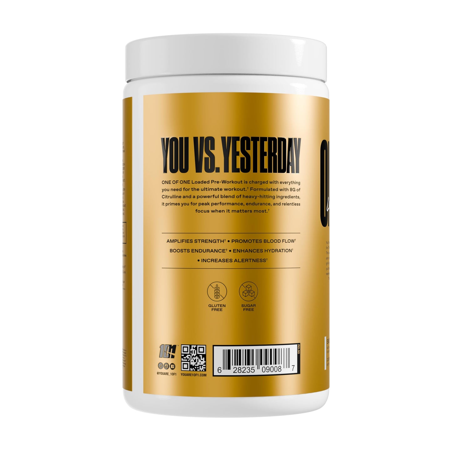 ONE OF ONE Loaded Pre-Workout - High-Stim Energy, Focus & Endurance with EndoFlo™, Genius Pure™ Alpha GPC, NeuroRush™, Dynamine®, No Crash, Gluten Free - Snow Cone