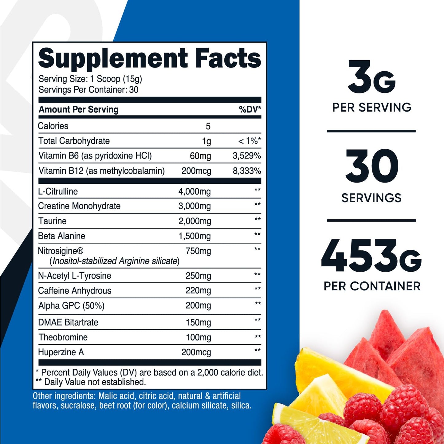 Nutricost Pre-C Pre-Workout Complex with Creatine (Fruit Punch | 30 Servings) Powder - Boost Fintess Routines, 453g