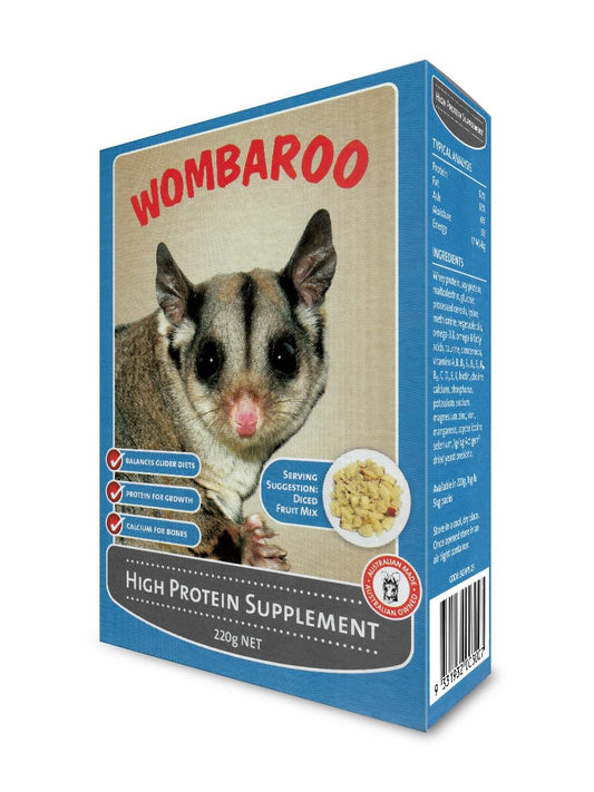 Wombaroo High Protein Supplement for Sugar Gliders and Flying Squirrels, Instant HPW - 7.7 Ounces (220 Grams)
