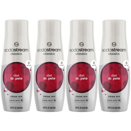 SodaStream Diet Dr Pete 148 Fl Oz Pack of 4  Packaging May Vary