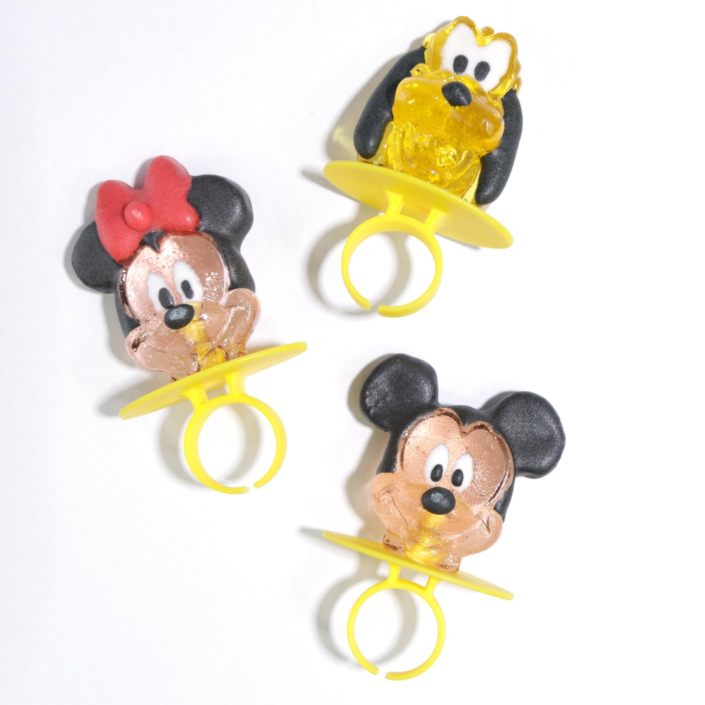 Disney Junior Lollipop Rings Mickey Mouse Minnie and Pluto Individually Wrapped for Birthday Party Favors 18 Count