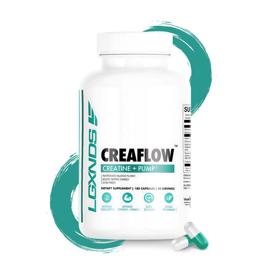 LGXNDS Creaflow Creatine Pump Capsules - Stim Free Formula, Advanced Creatine Supplement for Muscle Growth, Strength & Performance - 180 Capsules, 30 Servings