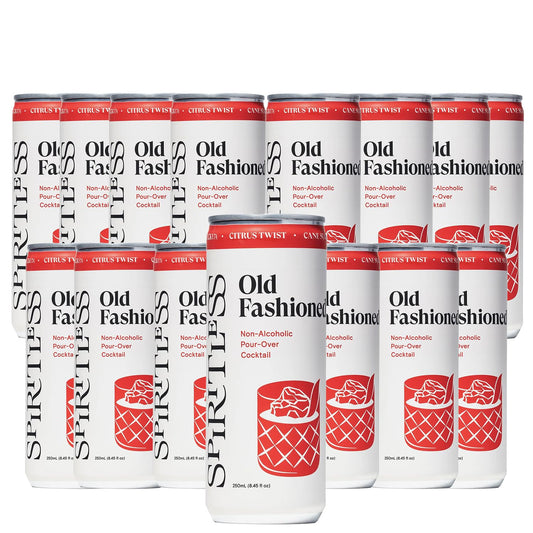 SPIRITLESS Old Fashioned  NonAlcoholic PourOver Cans 15 Pack  Ready to Drink or Mocktail  Cocktail Mixer  NonGMO  Vegan  45 Calories  845 Fl Oz Cans