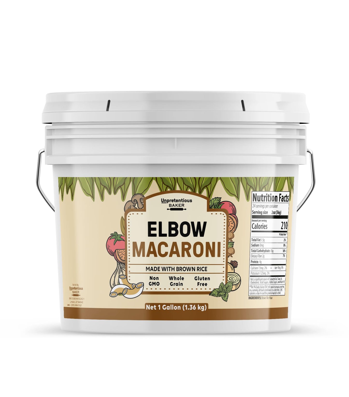 Unpretentious Brown Rice Elbow Macaroni 1 Gallon Whole Grain Pasta Gluten Free
