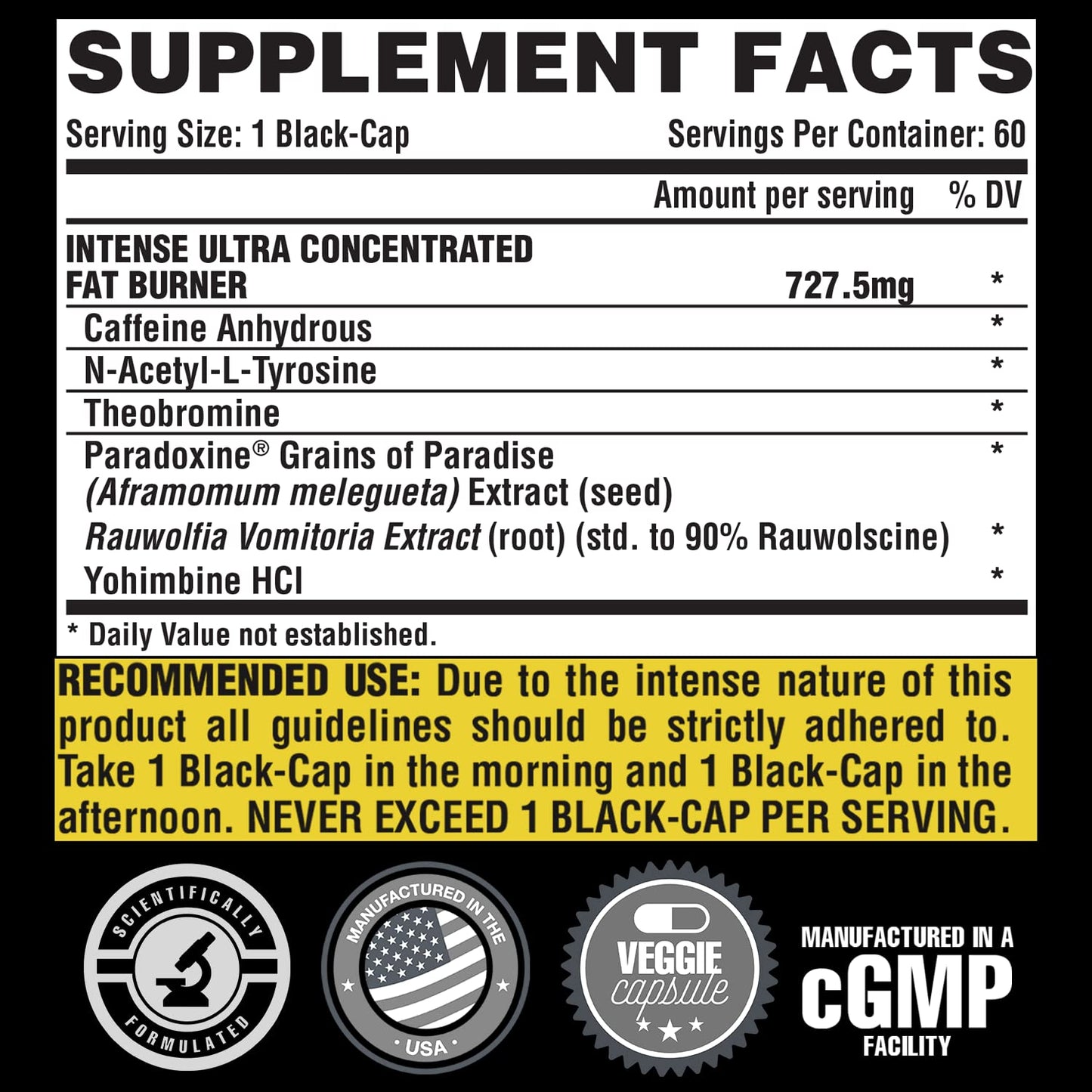 Nutrex Research Lipo6 Black Intense Ultra Concentrate Thermogenic Belly Fat Burner for Men and Women | Diet Weight Loss Supplement and Appetite Suppressant | Pack of 2