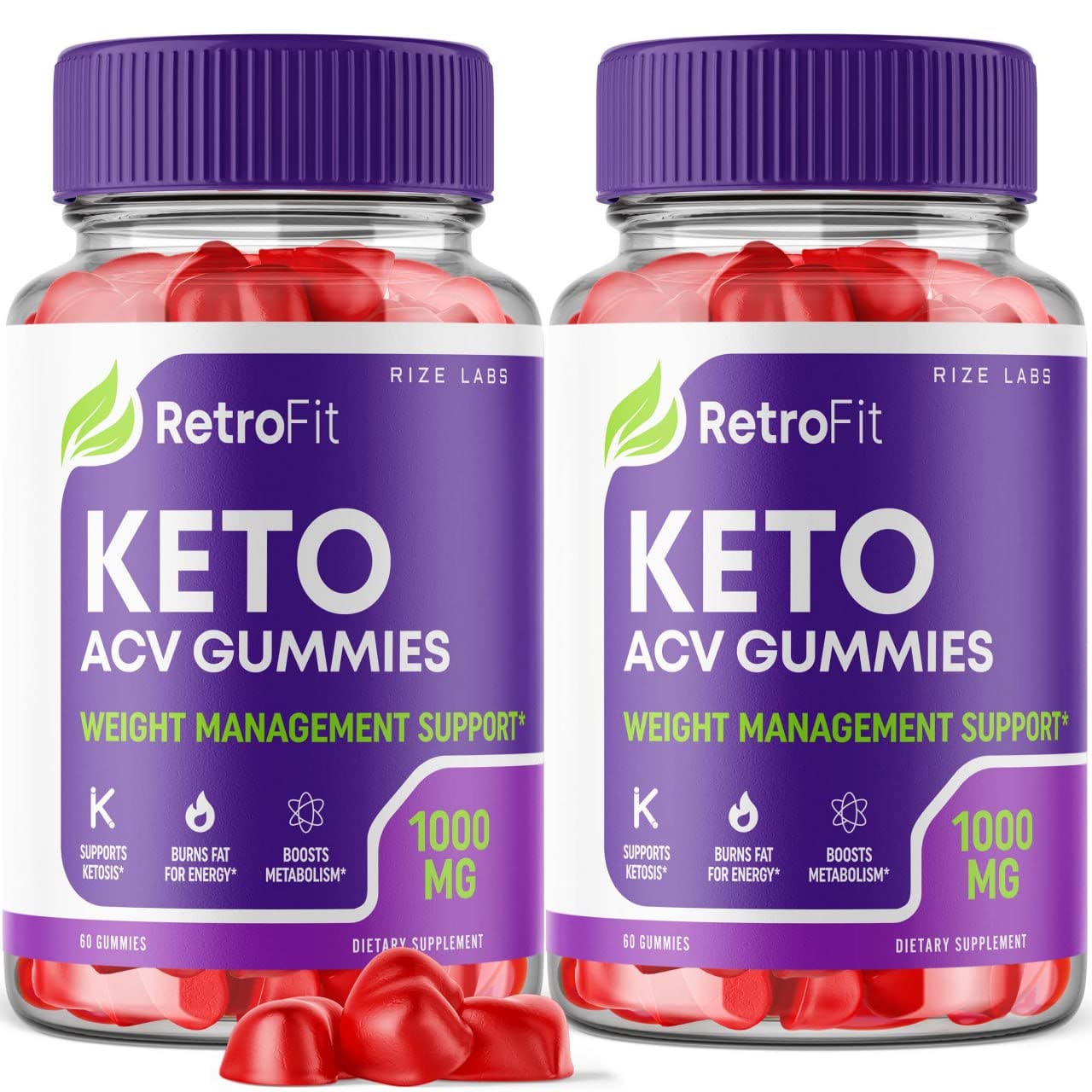 rize labs - RetroFit Keto ACV Gummies for Advanced Weight Loss with Apple Cider Vinegar, Supplement Helps in Reducing Belly Fat, for Extra Strength (120 Gummies)
