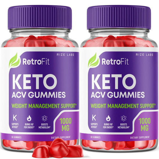 rize labs - RetroFit Keto ACV Gummies for Advanced Weight Loss with Apple Cider Vinegar, Supplement Helps in Reducing Belly Fat, for Extra Strength (120 Gummies)