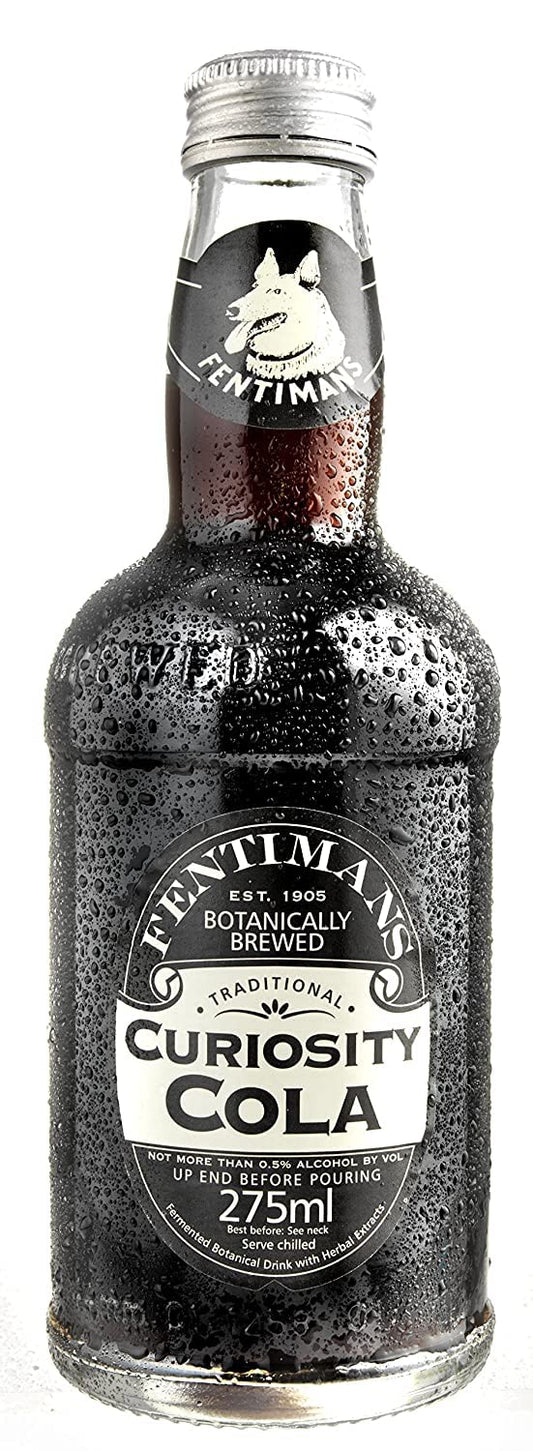 Fentimans Sparkling Curiosity Cola  Healthy Soda All Natural Soda Craft Soda with No Artificial Flavors Preservatives or Sweeteners Botanically Brewed  Curiosity Cola 275 ml Pack of 12