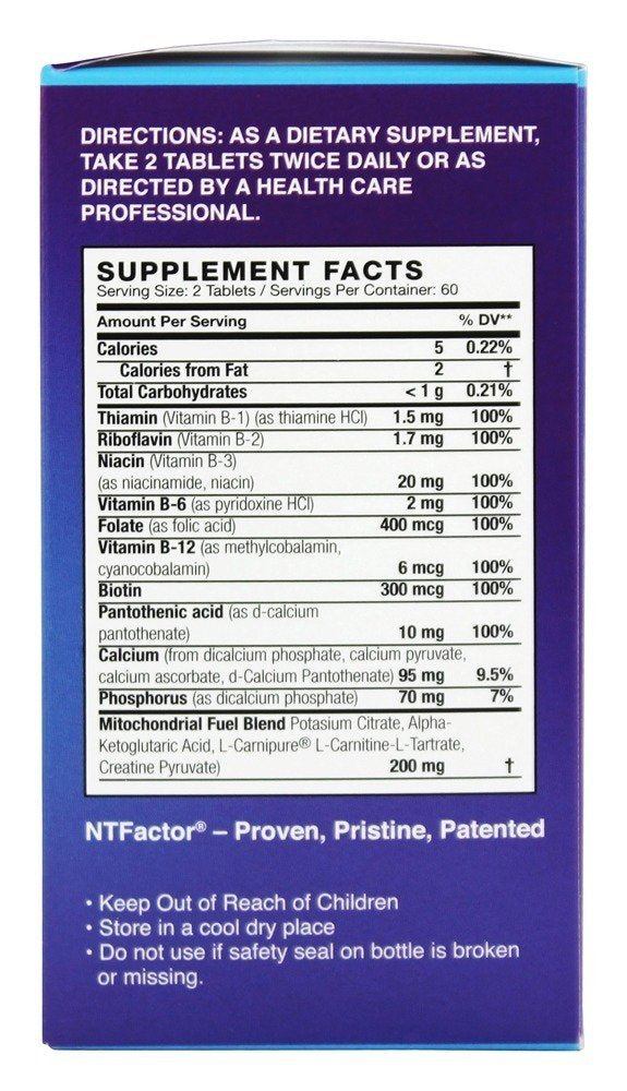Healthy Aging with NTFactor®, 120 Tablets - Youthful Vibrancy, Increased Energy, Improved Quality of Life by NTI Nutritional Therapeutics Inc.