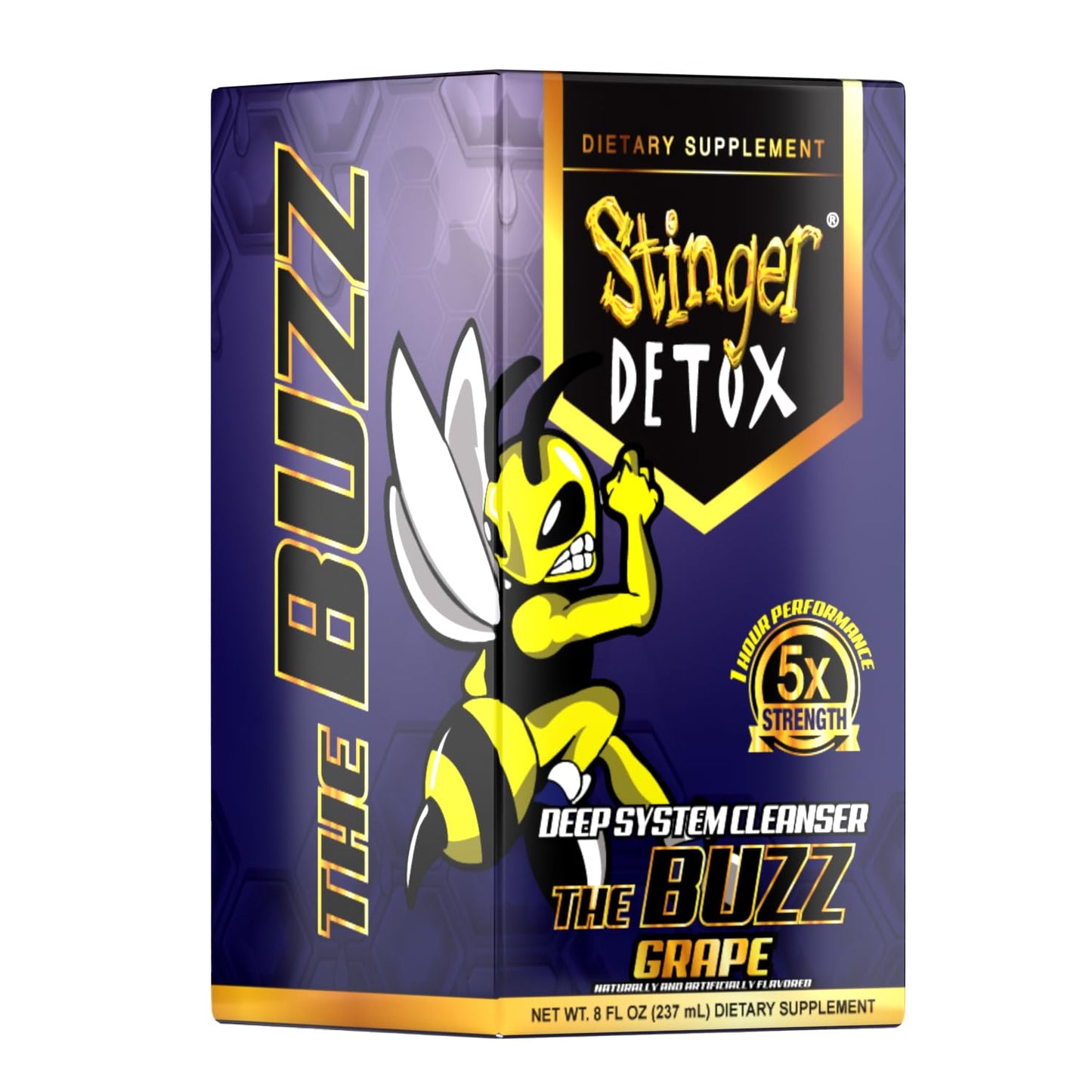 Stinger Detox Buzz 5X Extra Strength Drink - Grape Flavor - 8 FL OZ - 2 Pack