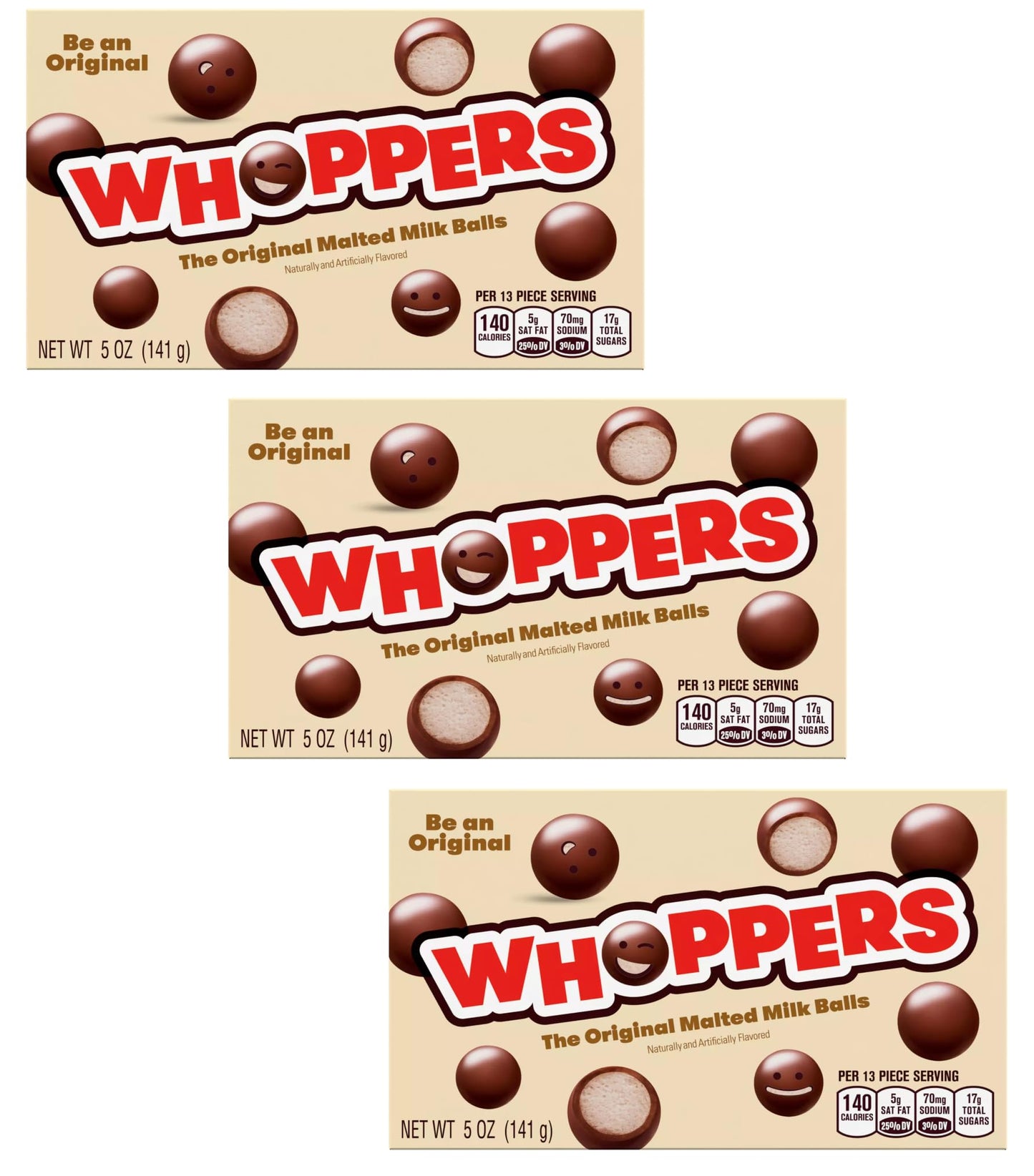 The Original Malted Milk Chocolate Balls  Pack of 3  Delicious Malted Milk Balls That People Have Loved for Generations  Smiling Sweets  Shareable Treats