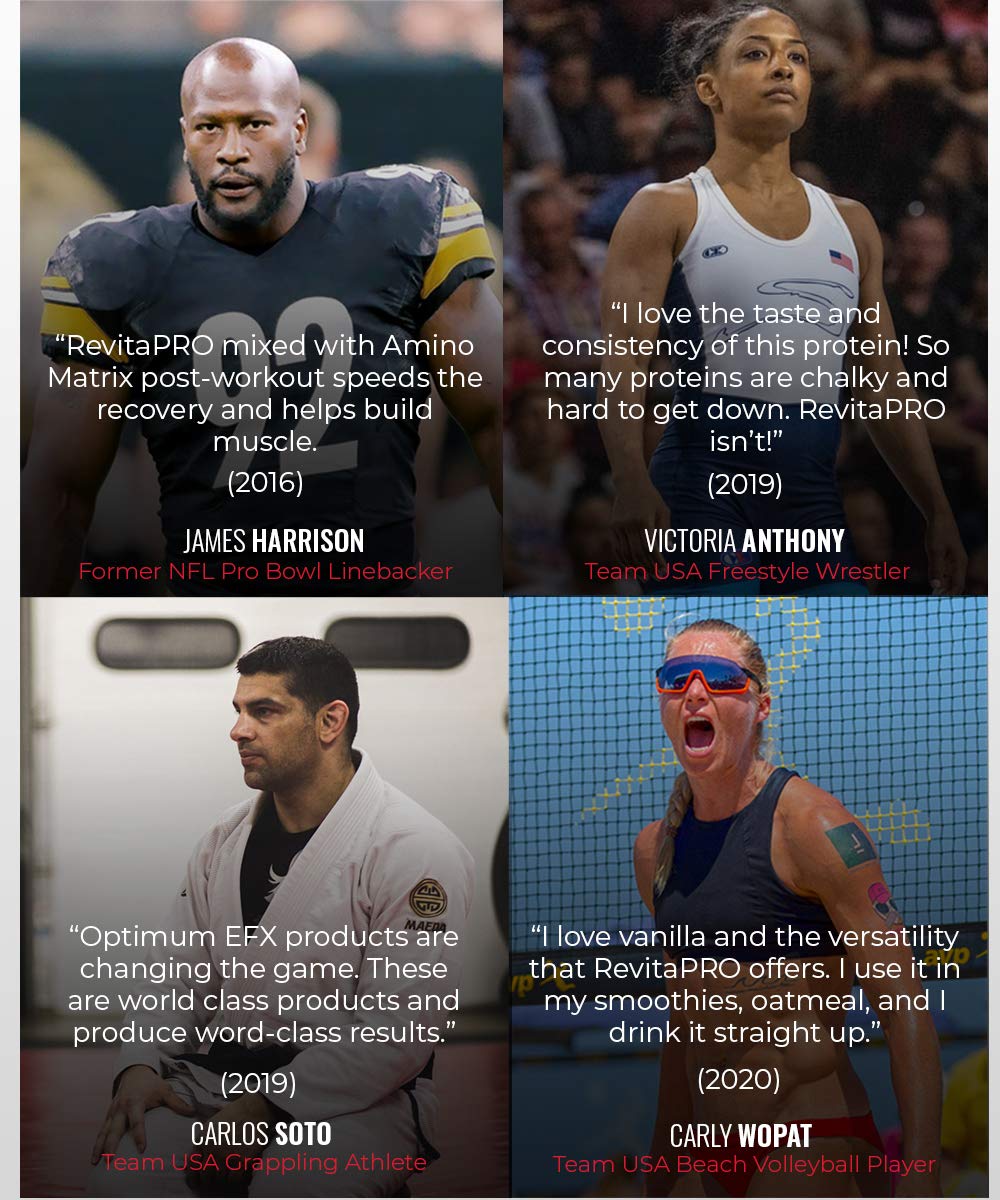 OPTIMUM EFX RevitaPRO, Premium Performance Protein, 100% Micro-Filtered Whey Protein Isolate, Naturally Sweetened, No Soy, Zero Added Sugar, Zero Artificial Ingredients -2 Pound (Vanilla Bean)