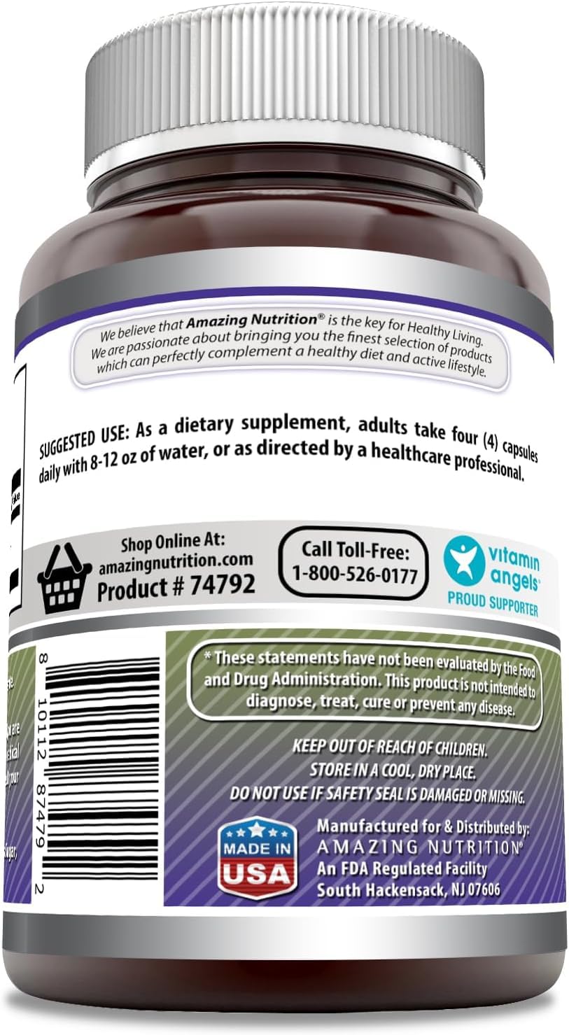 Amazing Formulas Creatine Monohydrate 3000 Mg Per Serving Supplement | 180 Capsules | Non-GMO | Gluten Free | Made in USA (2 Pack)