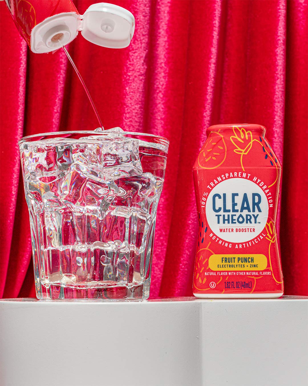 Clear Theory Water Flavoring Drops with Electrolytes Water Enhancer Liquid Flavored Water Drink Mix Hydration for Kids Vegan Gluten Free Low Calorie Fruit Punch 4 Pack 162 Fl Oz Bottles