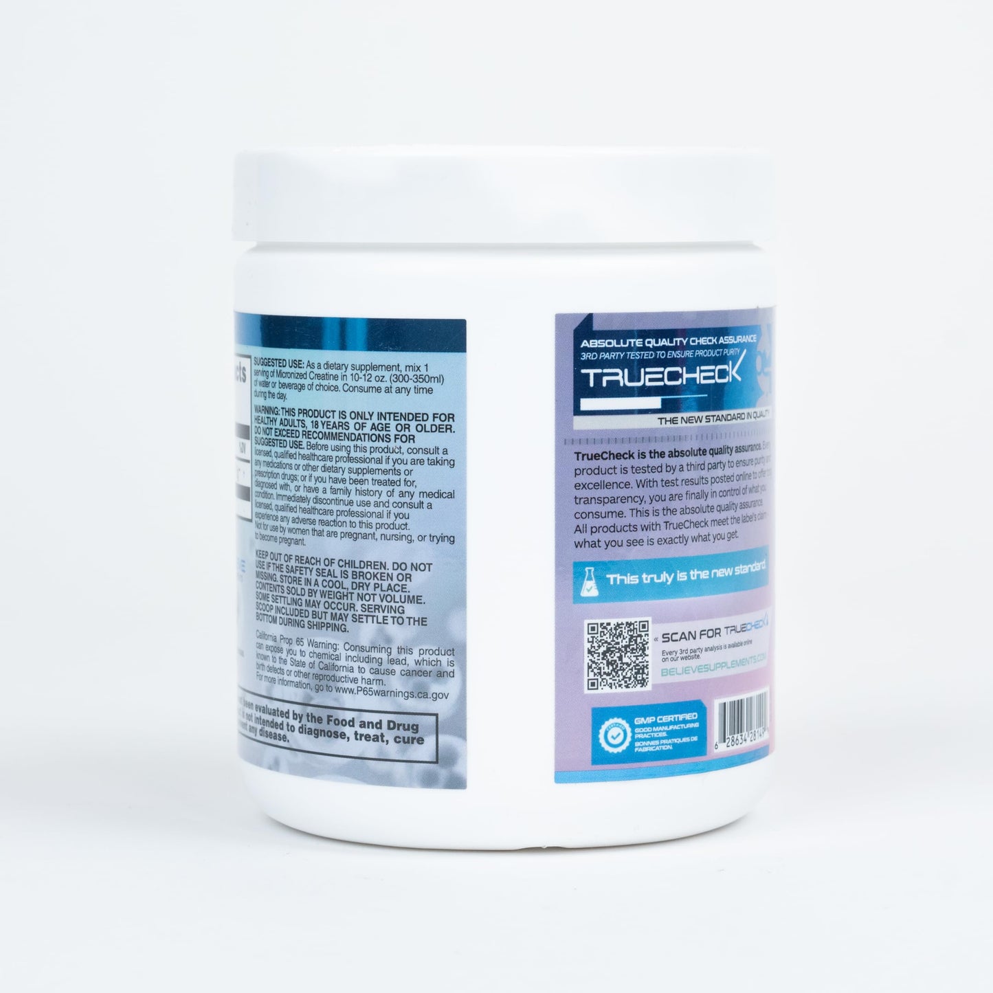 Believe Supplements Creatine - Pure Creatine Monohydrate for Explosive Strength & Muscle Growth | Micronized for Rapid Absorption | Enhance Athletic Performance & Accelerate Recovery! (60 Servings)