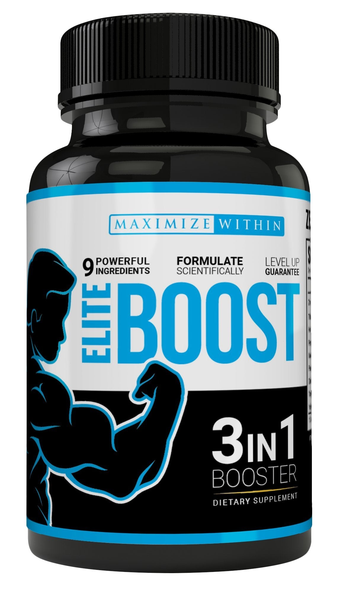 Maximum Slim Elite Boost 3 in 1 Formula Naturally Promotes Testosterone Libido, Energy,Muscle Mass & Stamina, Powerful Ingredients Veggie Capsules
