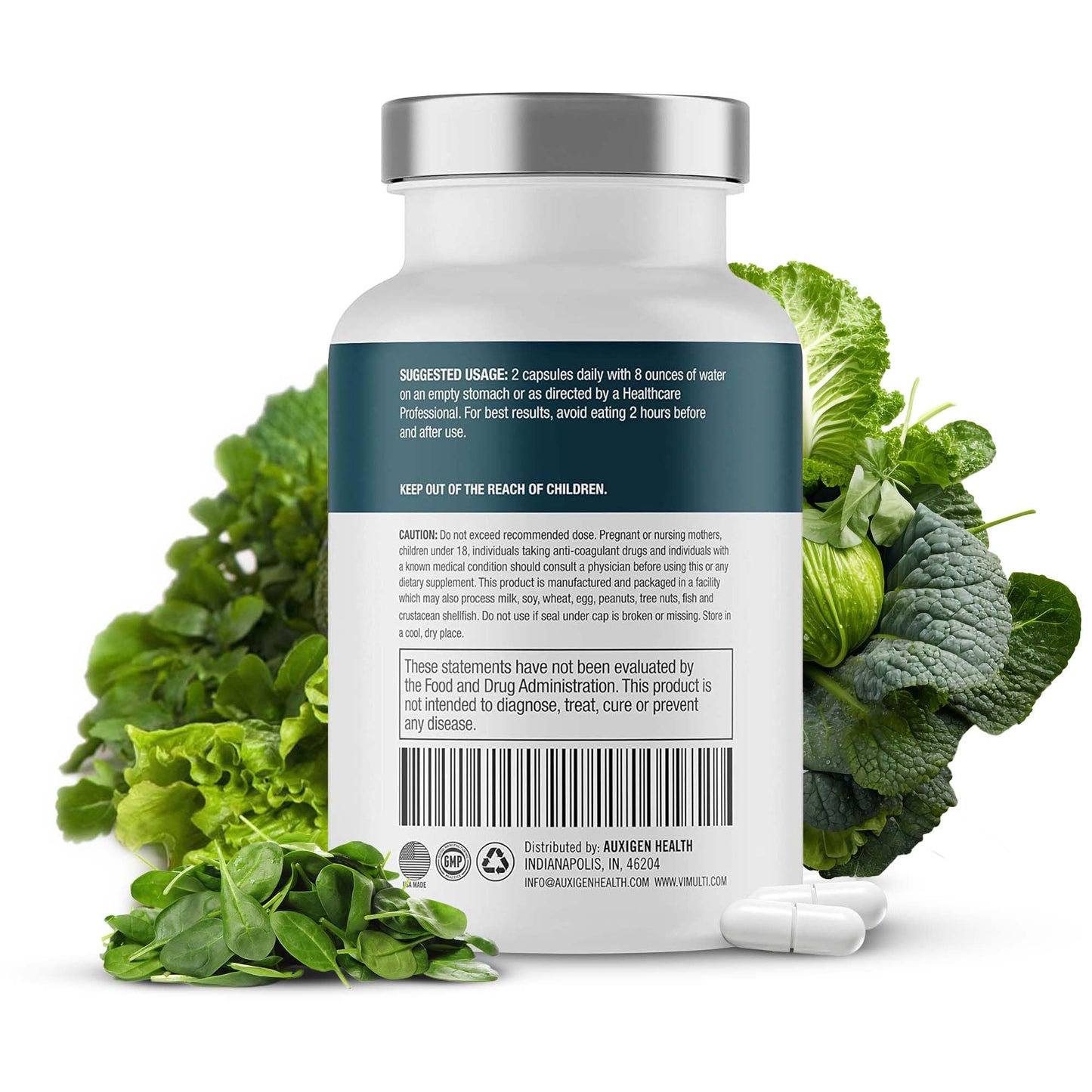 vimulti Anti-Aging Natural Amino Acid Supplement for Longevity- Supports Immune Health, Energy, Mental Focus, Smoother Skin Tone & Restorative Sleep. 60 ct (2 Pack)