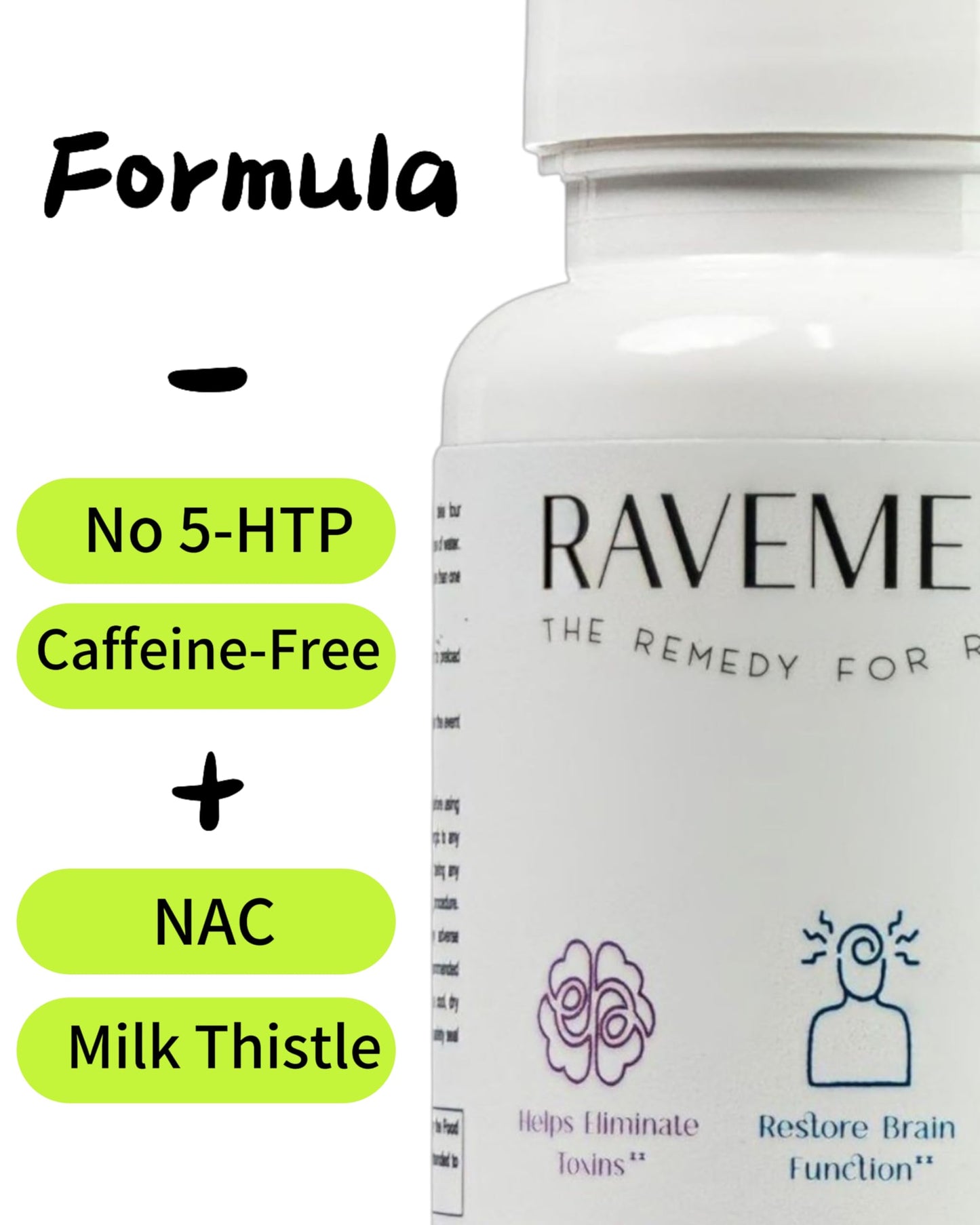 Ravemedy, Rave Essentials, Rave Vitamins - Rave Supplement, EDC Festival Essentials, Rave Kit, Support for Energy, Hydration & Detox | No 5-HTP