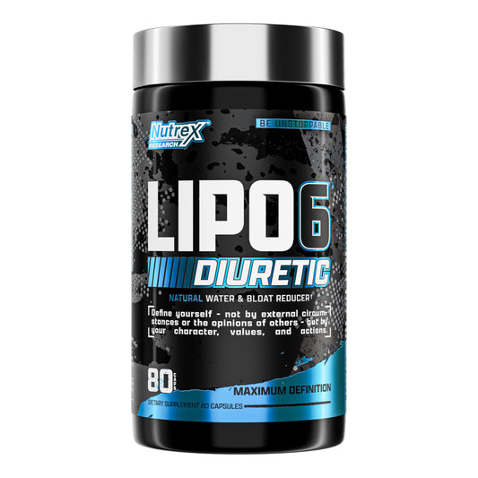 Nutrex Research - Lipo 6 Black Diuretic Water Pills (80 Caps) - Diuretics Reduce Bloat, Water Weight & Enhances Muscle Definition - Water Pill Bloating Relief - Diuretics for Water Retention Pills