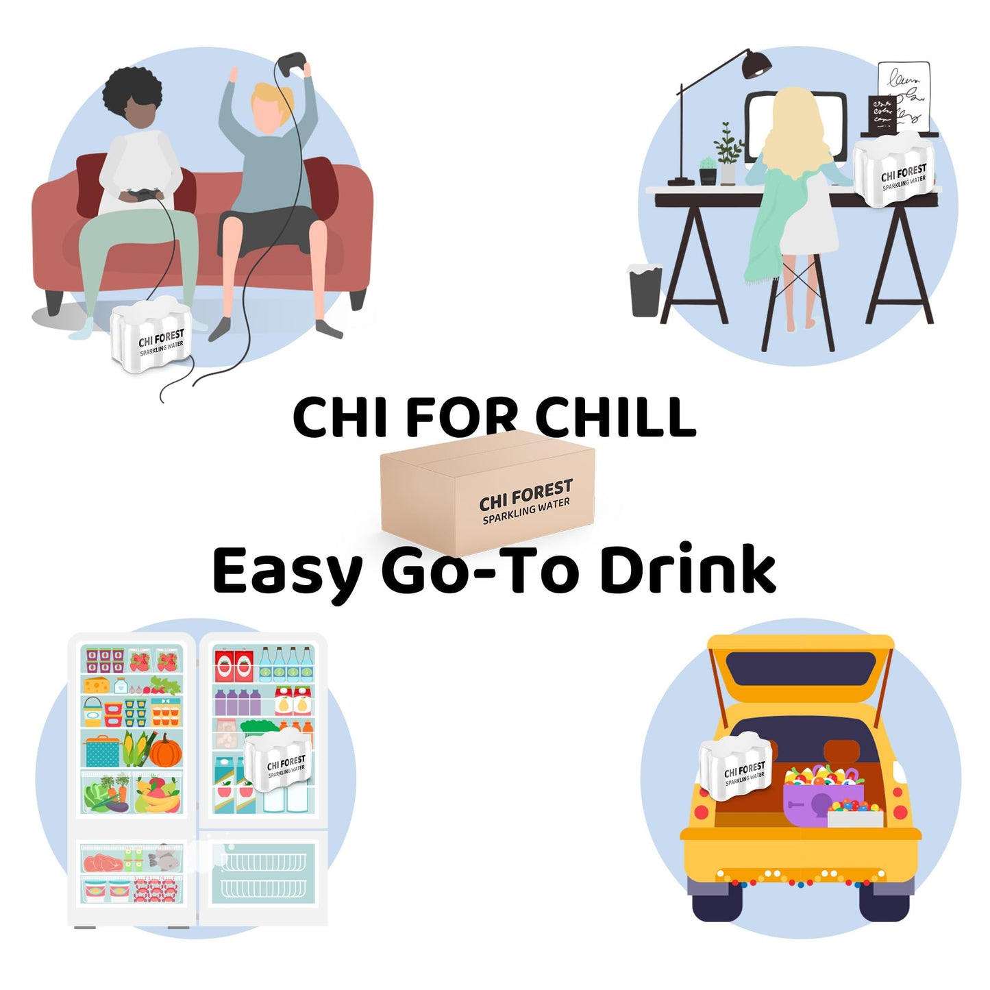 CHI FOREST White Peach Sparkling Water 1115 oz 24 0 Sugar 0 Calories