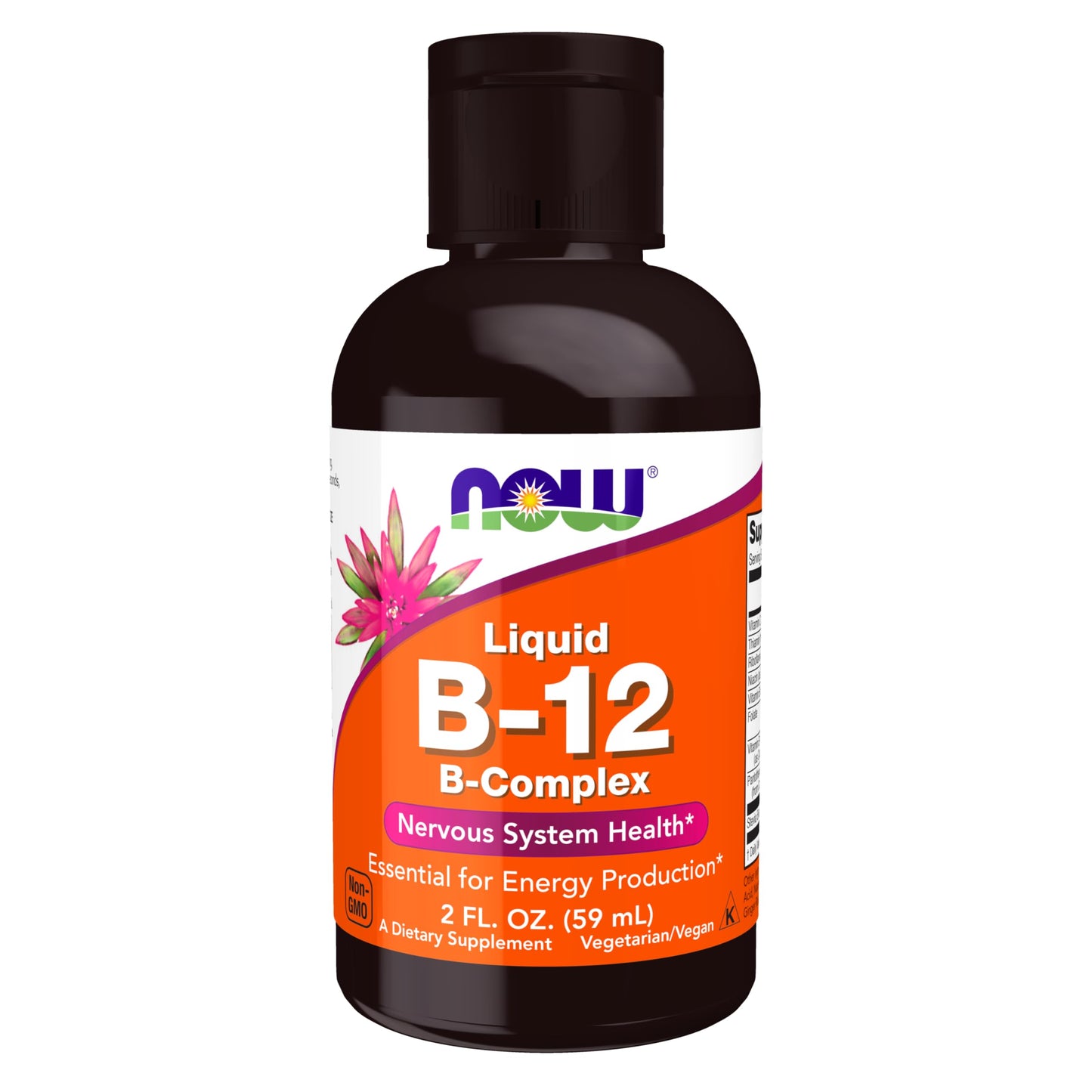 NOW Foods Supplements, Vitamin B-12 Complex Liquid, Energy Production*, Nervous System Health*, 2-Ounce