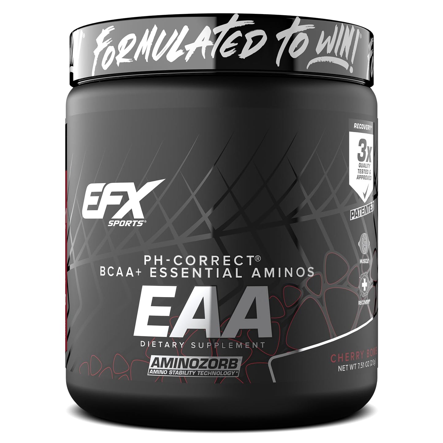 EFX Sports Training Ground EAA | Essential Amino Acids Supplement | Energy & Protein Synthesis | Pre, Intra, or Post Workout | 40 Servings (Cherry Bomb)