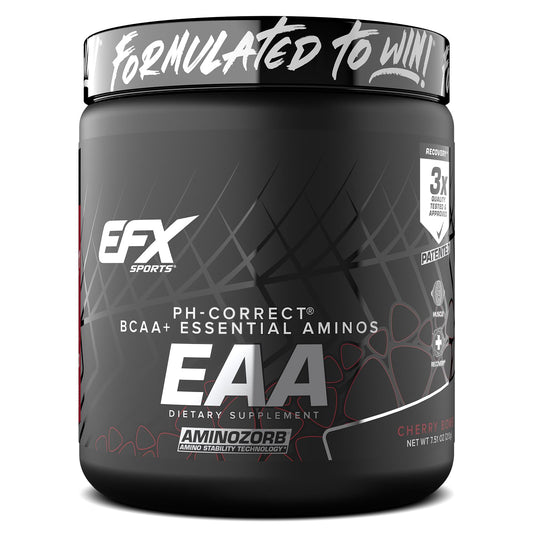 EFX Sports Training Ground EAA | Essential Amino Acids Supplement | Energy & Protein Synthesis | Pre, Intra, or Post Workout | 40 Servings (Cherry Bomb)