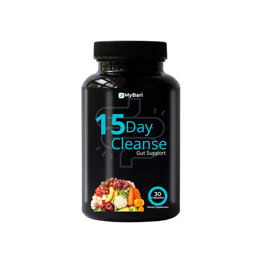 Mybari 15 Day Cleanse - Gut and Colon Support - Advanced Gut Cleanse Detox for Women & Men with Senna, Cascara Sagrada & Psyllium Husk - Non-GMO - Made in USA - 30 Capsules
