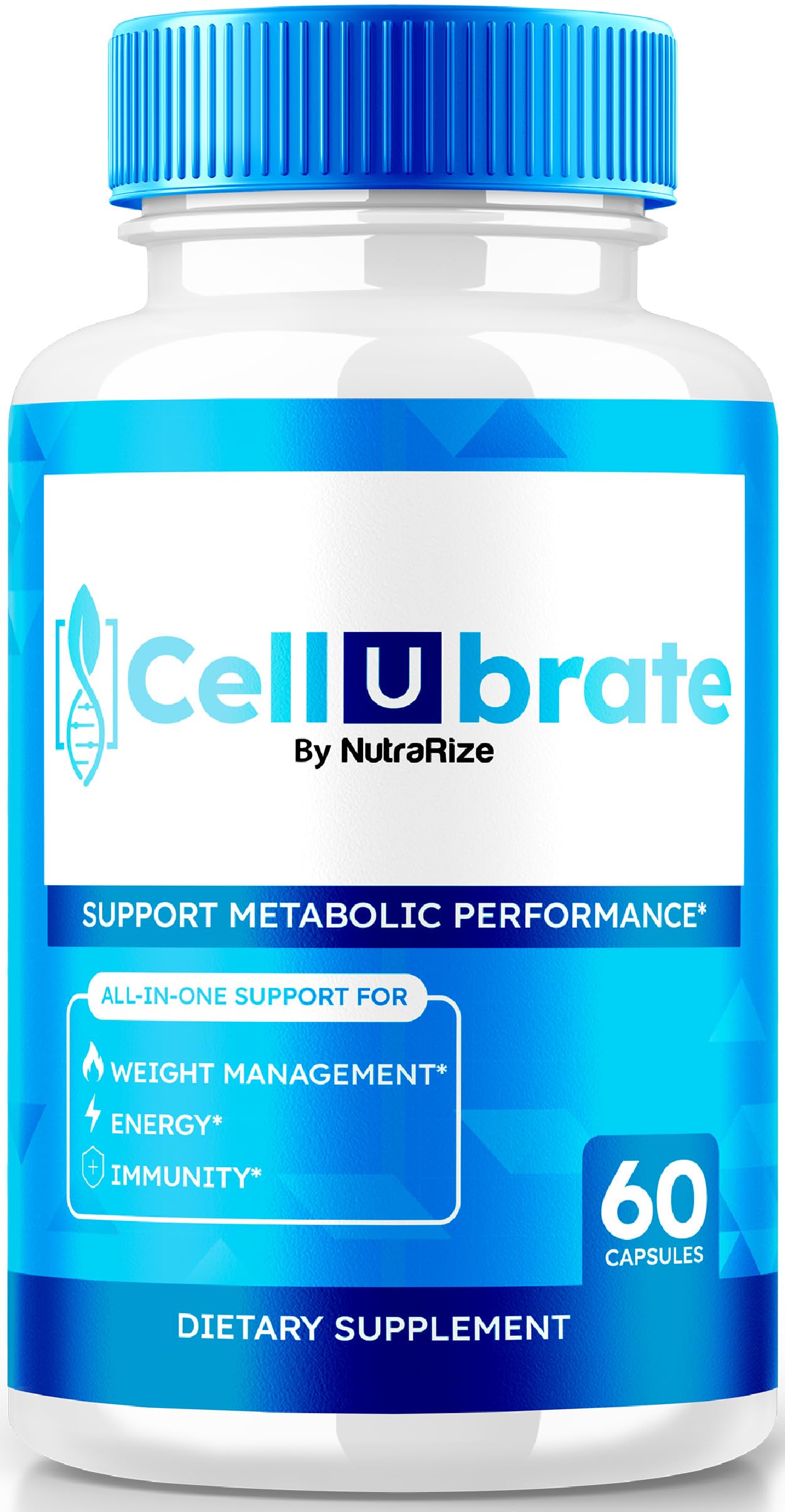 NutraRize Cellubrate Capsules, Official Detox Supplement, All-Natural Weight Loss Formula for Body and Fitness Goals, Premium Keto Pills, Cellu Brate Pastillas Reviews (60 Capsules)