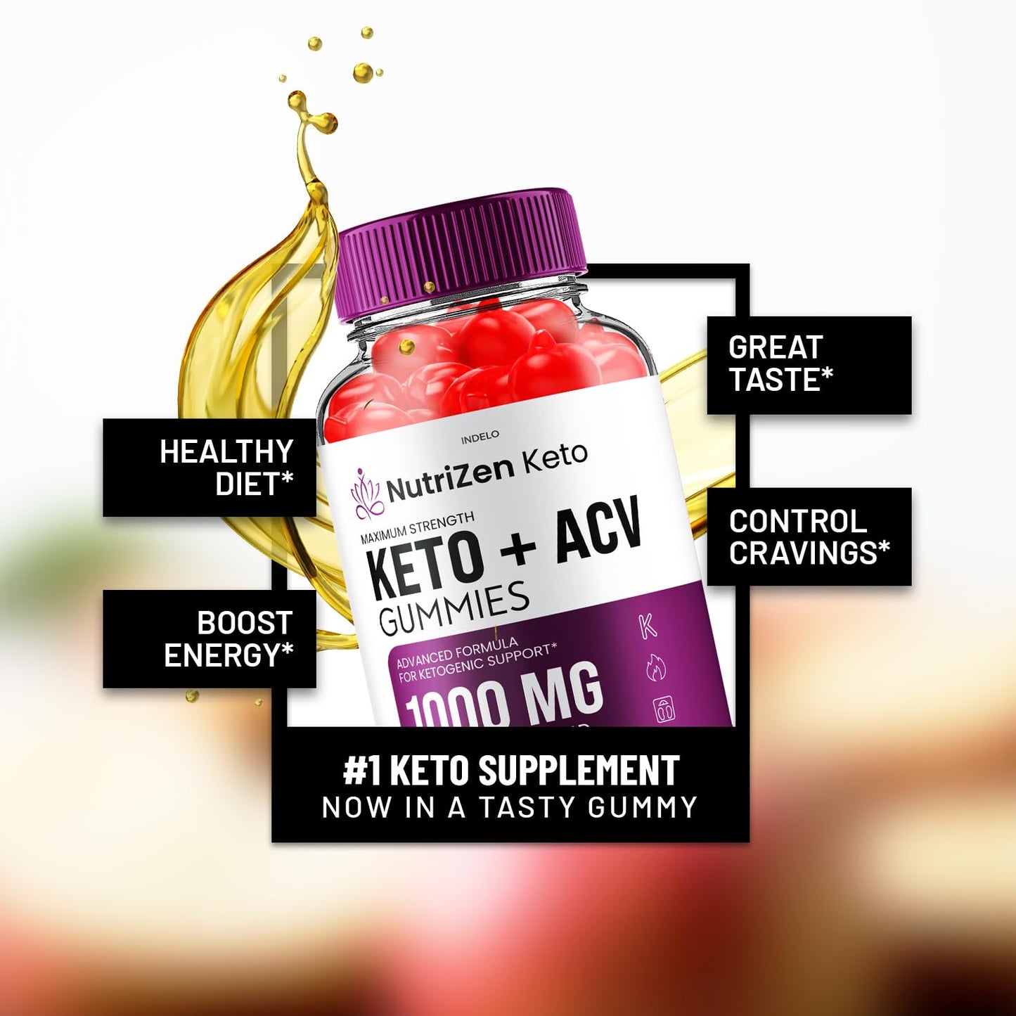 (3 Pack) NutriZen Keto ACV Gummies - Advanced Formula Nutri Zen Keto Plus ACV Gummies Apple Cider Vinegar Keto Nutrizen ACV Gummies Dietary Supplement Reviews Men Women (180 Gummies)