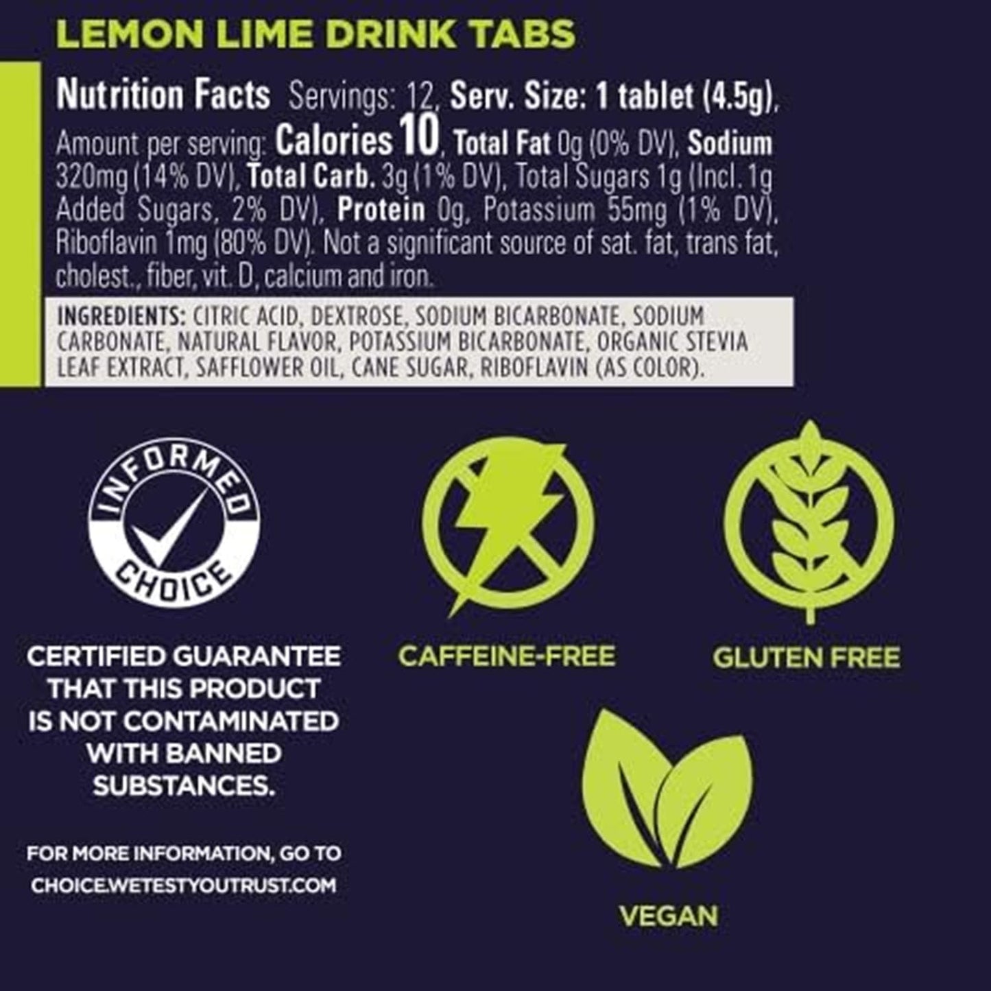 GU Energy Hydration Electrolyte Drink Tablets, Vegan, Gluten Free & Caffeine Free, Enhanced Endurance Sports Drink for Running, Cycling, Triathlon, 8-Count (96 Servings), Lemon Lime