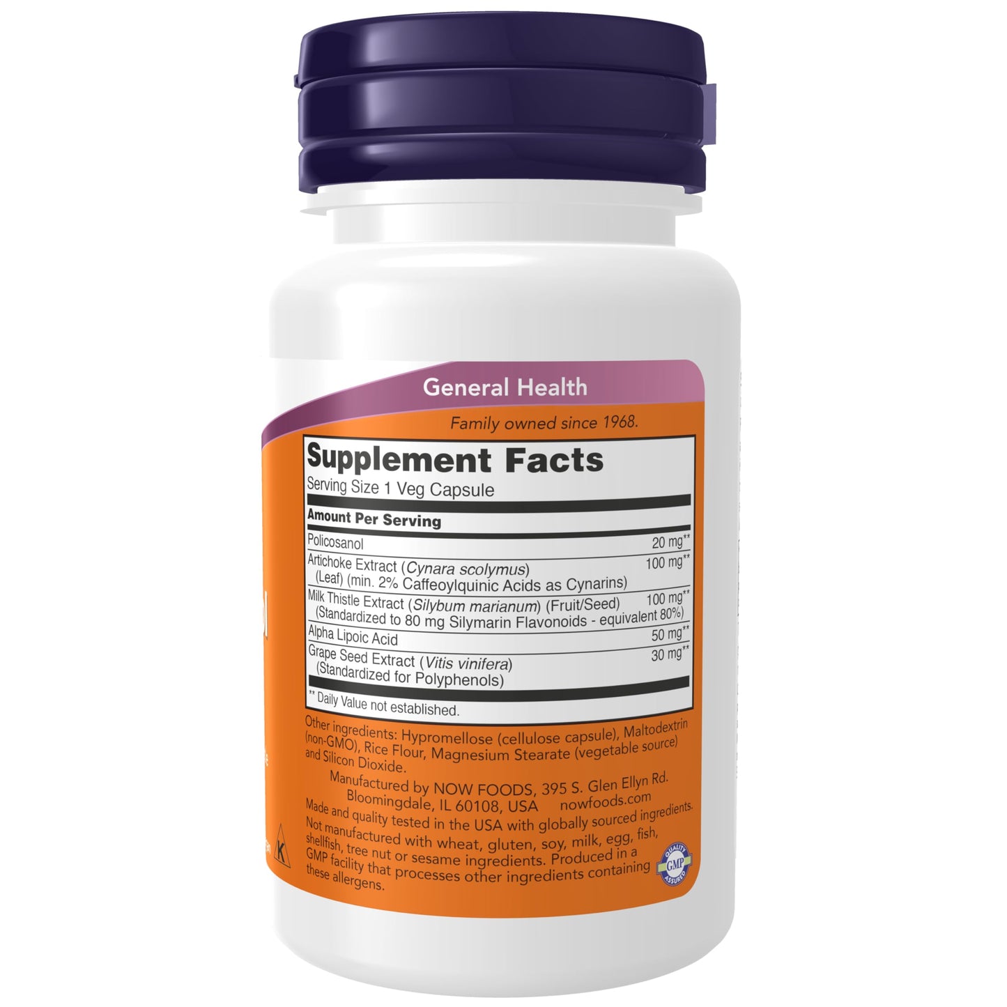 NOW Foods Supplements, Policosanol 20 mg, Double Strength, Blend of Long-Chain Fatty alcohols (LCFAs) Derived from Sugar Cane, 90 Veg Capsules