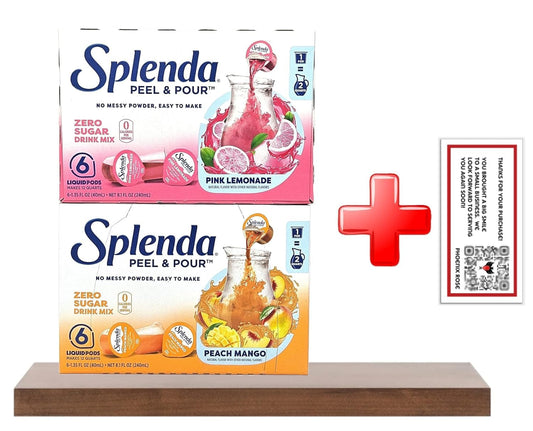 Peel and Pour Pink Lemonade and Peach Mango Drink Mix Bundle Pack of 2  Includes Exclusive Phoenix Rose Fridge Sticker