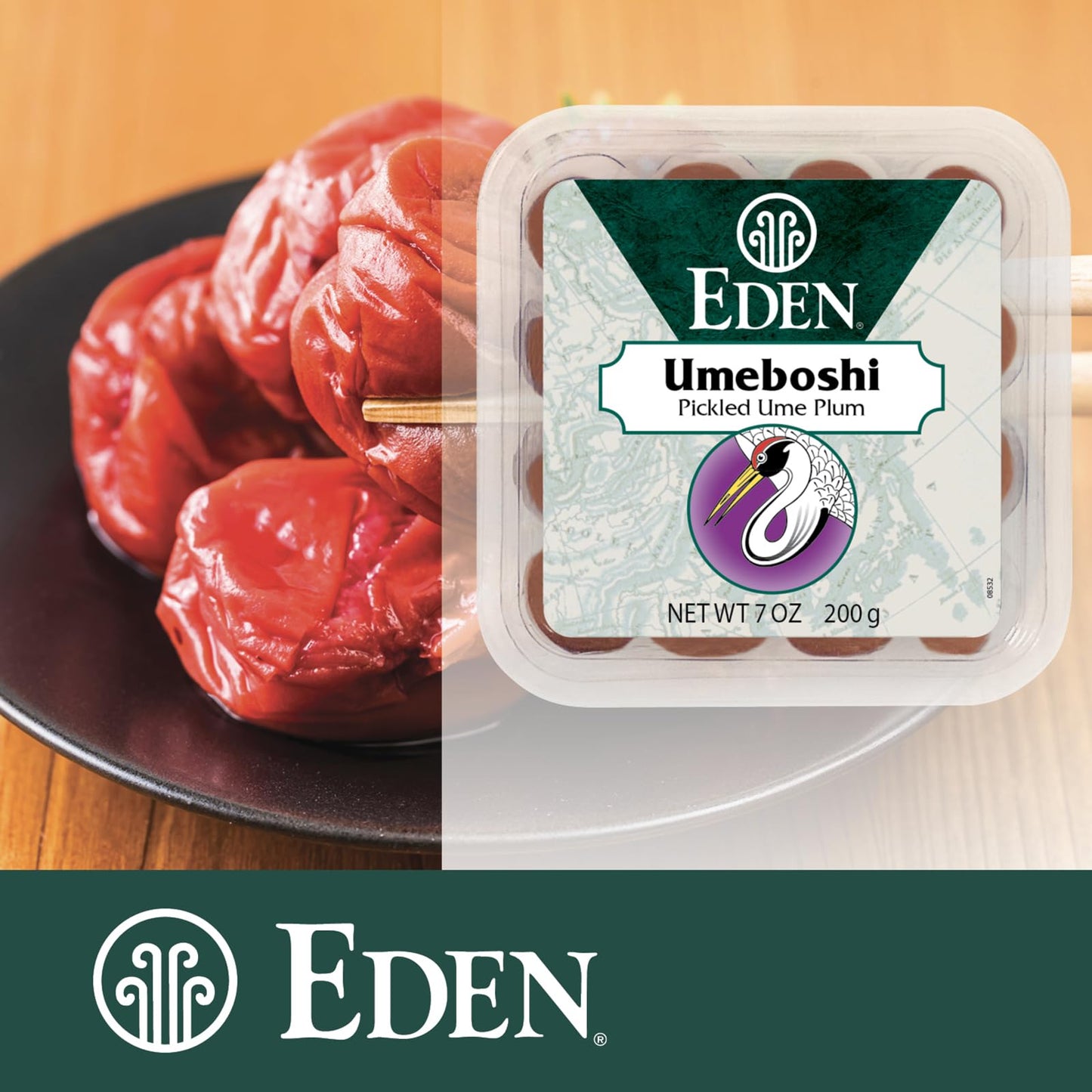 Eden Umeboshi Plum Japanese Pickled Plum Wakayama Grown Whole Traditionally Made in Japan No MSG No Chemical Additives 705 oz