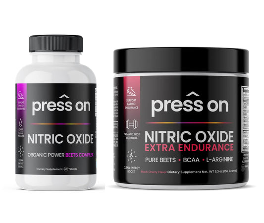 Press On Nitric Oxide Beets Tablets + Extra Endurance Beets (Bundle)