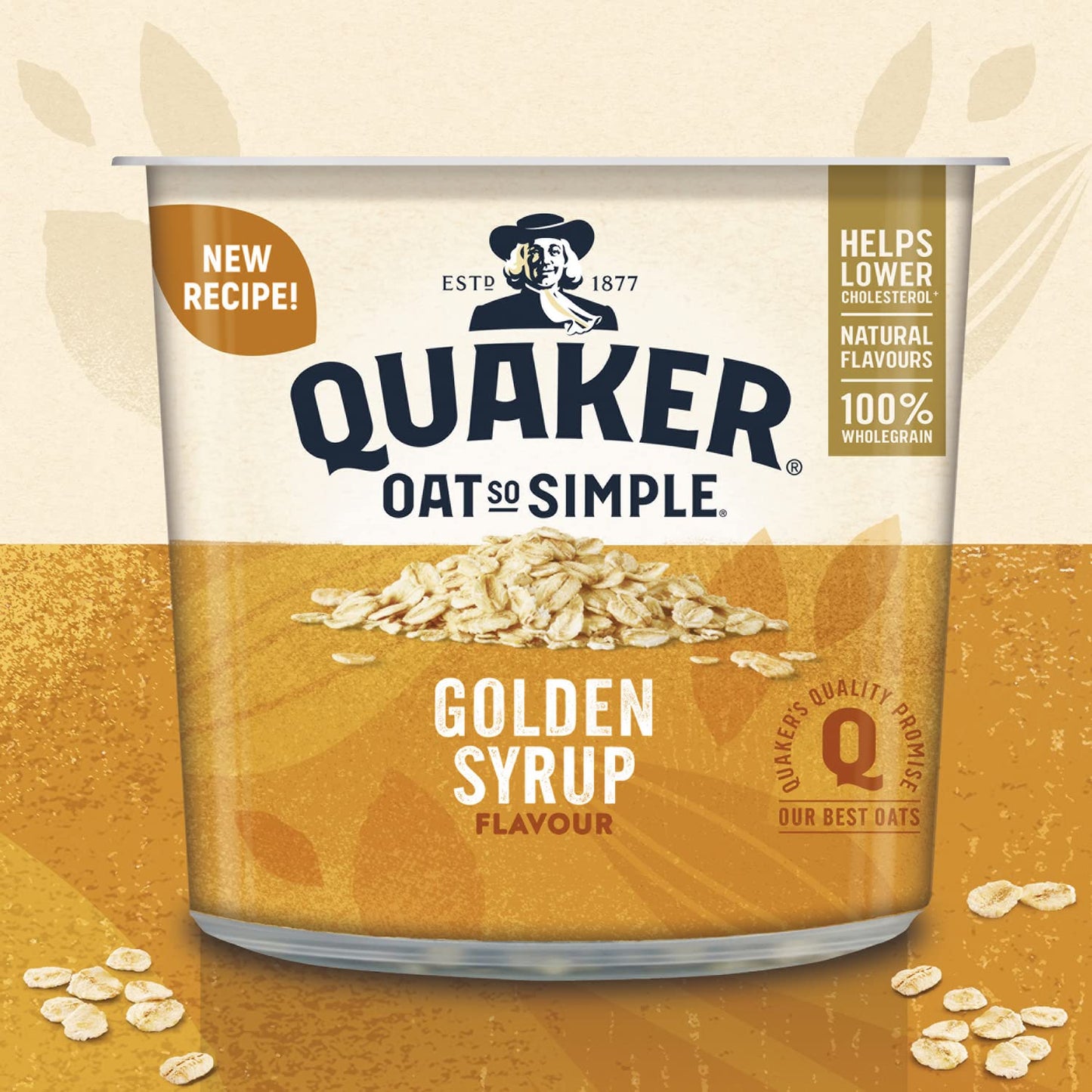 Quaker Oat So Simple Express Pot Golden Syrup Porridge 57 g Pack of 8