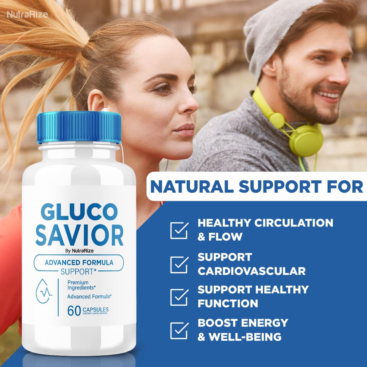 (5 Pack) Gluco Savior - Capsules to Maintain Stable Healthy Levels, All-Natural Blood Dietary Supplement, Gluco Savior Advanced Formula for Optimal Health, GlucoSavior Reviews (300 Capsules)