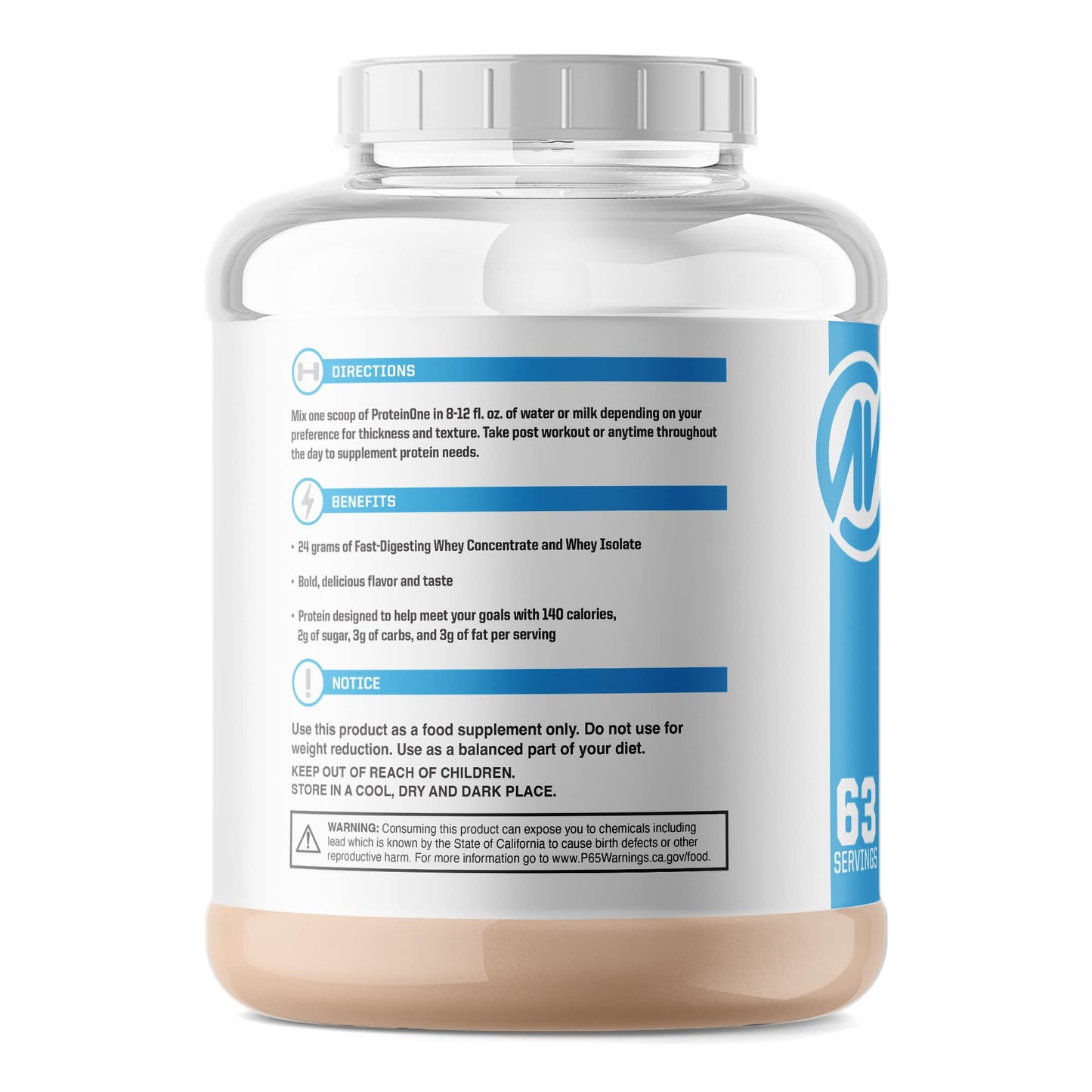 NutraOne ProteinOne Whey Protein Promote Recovery and Build Muscle with a Protein Shake Powder for Men & Women (Chocolate PB Cup, 5 LB)