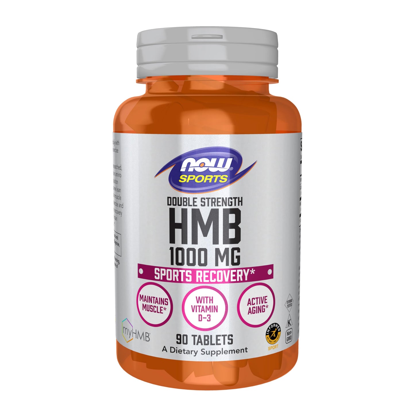 NOW Foods Sports Nutrition, HMB (β-Hydroxy β-Methylbutyrate), Double Strength 1,000 mg, 90 Tablets