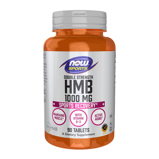 NOW Foods Sports Nutrition, HMB (β-Hydroxy β-Methylbutyrate), Double Strength 1,000 mg, 90 Tablets