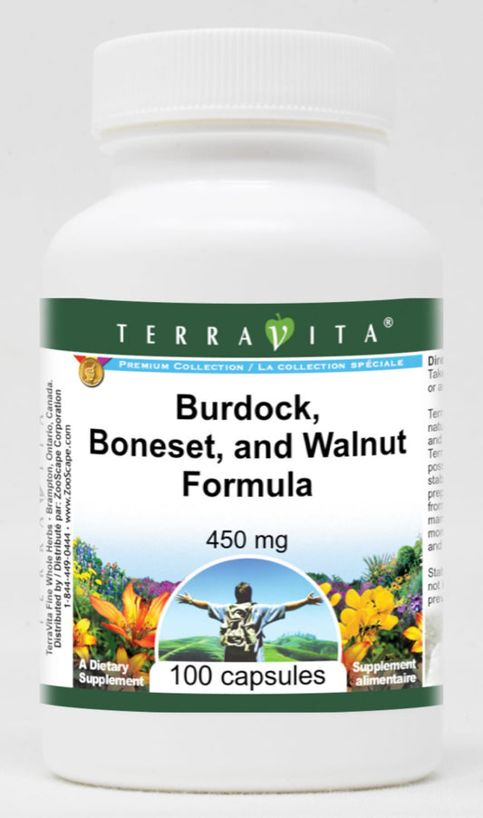 Burdock, Boneset, and Walnut Formula - 450 mg (100 Capsules, ZIN: 511995)