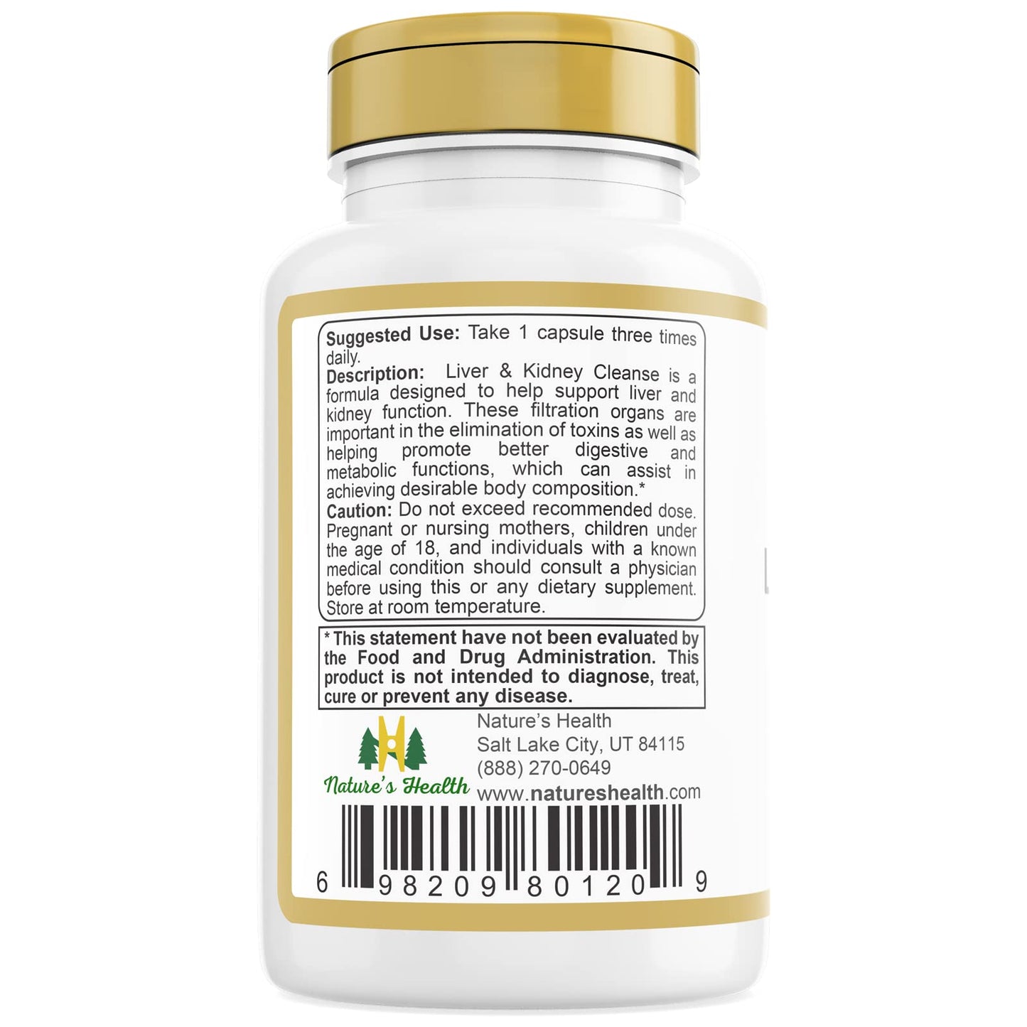 Nature's Health Liver and Kidney Cleanse Supplement - Rehmannia Formula - Naturally Detox and Boost Vitality - 90 Vegetarian Capsules