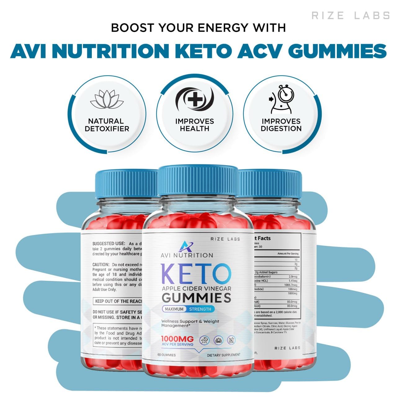 (2 Pack) Avi Nutrition Keto Gummies, Avi Nutrition Keto, ACV Advanced Weight Loss Gummy, Keto + ACV Supplement, Avi Nutrition for Metabolism Boost, AviNutrition Keto ACV Gummies Reviews (120 Gummies)