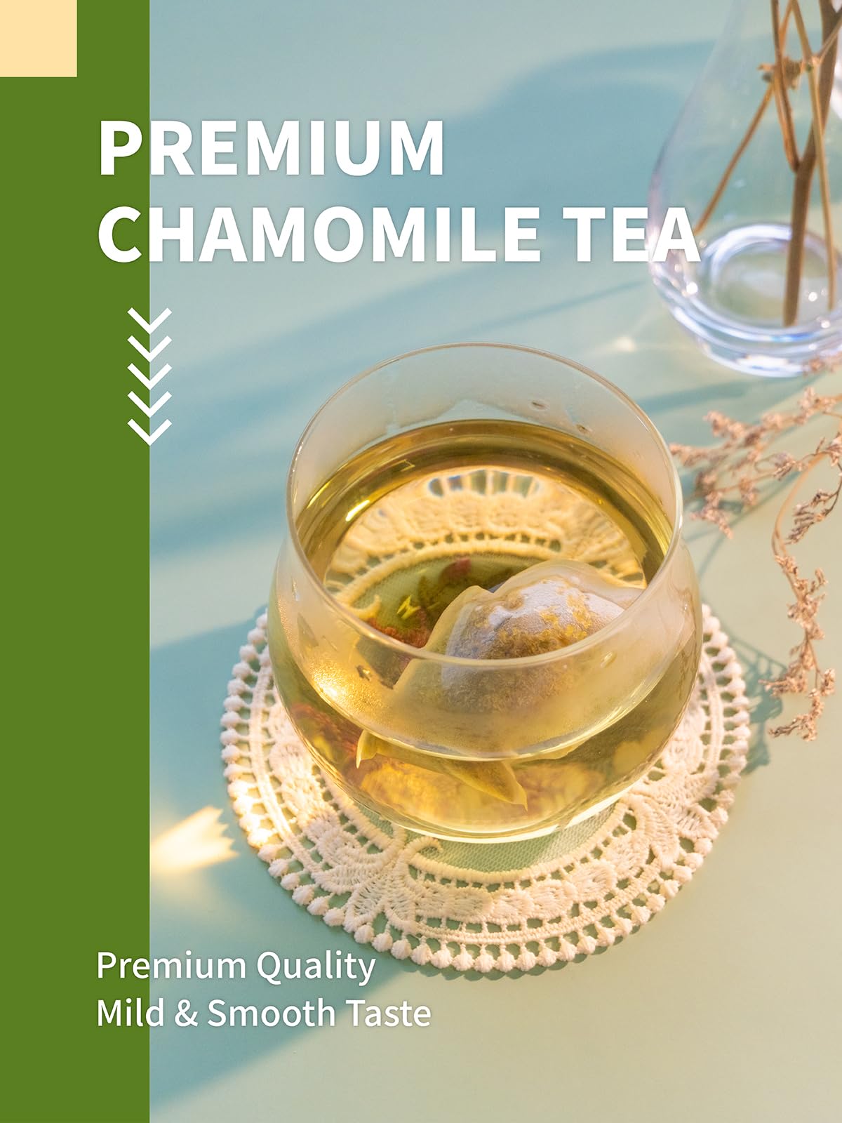 HYNTMYT Chamomile Tea Bags 1gbag Natural  Pure Chamomile Flowers Herbal Tea Caffeine Free 120 Count