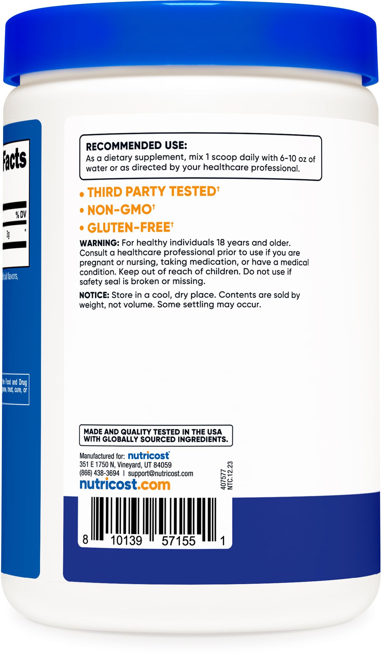 Nutricost D-Aspartic Acid (DAA) Powder 300G (Blue Raspberry) - Flavored D-Aspartic Acid Powder Supplement