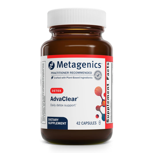 Metagenics AdvaClear - Daily Support for Detoxification* - Detox Supplements* - with Vitamin B12, Pantothenic Acid & Zinc Citrate - 42 Capsules