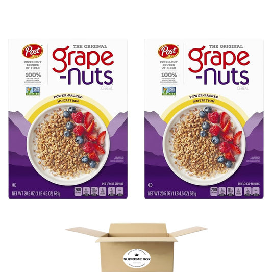 Post GrapeNuts The Original NonGMO Cereal 205 oz Box  Pack of 2 41 oz in total