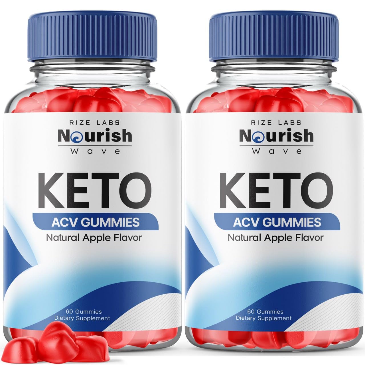 rize labs - Nourish Wave Keto ACV Gummies Supports Advanced Weight Loss, for Improved Digestion, Stamina and Endurance (120 Gummies)